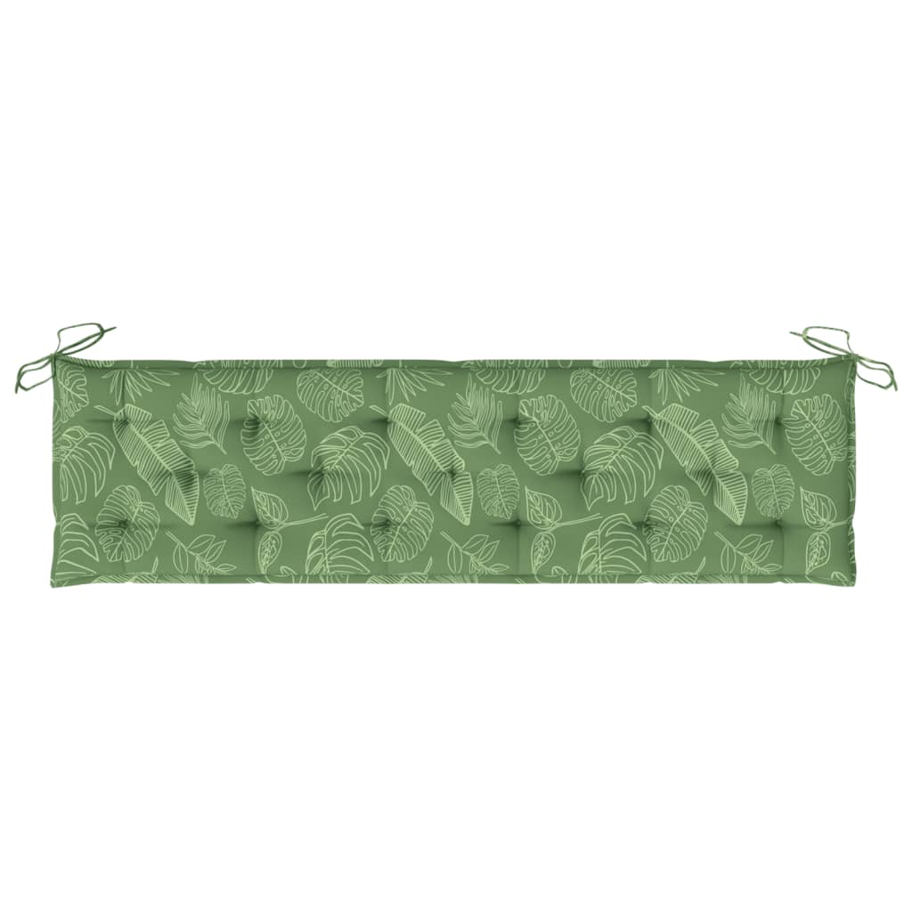 Bankauflagen 2 Stk. Blattmuster 180x50x7 cm Stoff