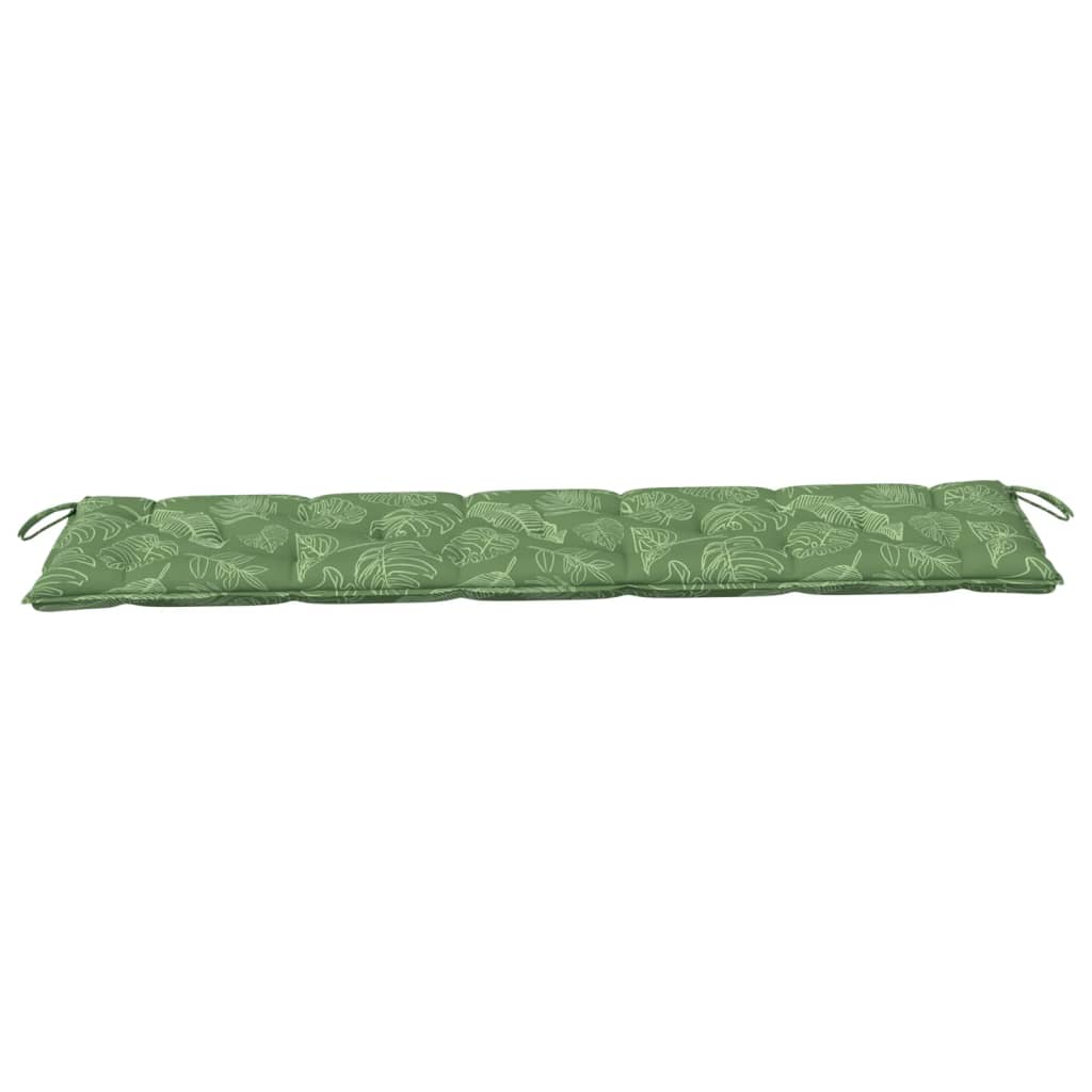 Bankauflagen 2 Stk. Blattmuster 180x50x7 cm Stoff