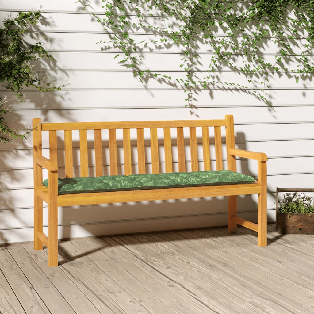 Bankauflagen 2 Stk. Blattmuster 180x50x7 cm Stoff