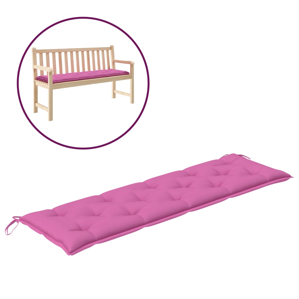 Bankauflagen 2 Stk. Rosa 180x50x7 cm Stoff