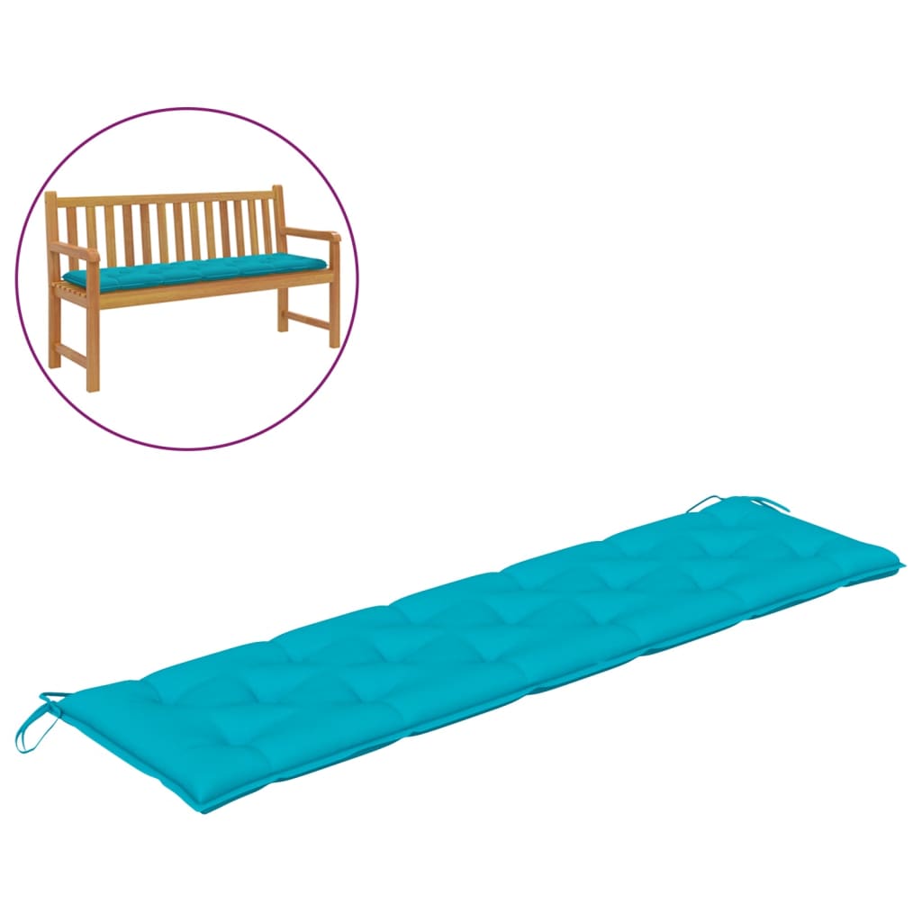 Bankauflagen 2 Stk. Türkis 180x50x7 cm Stoff