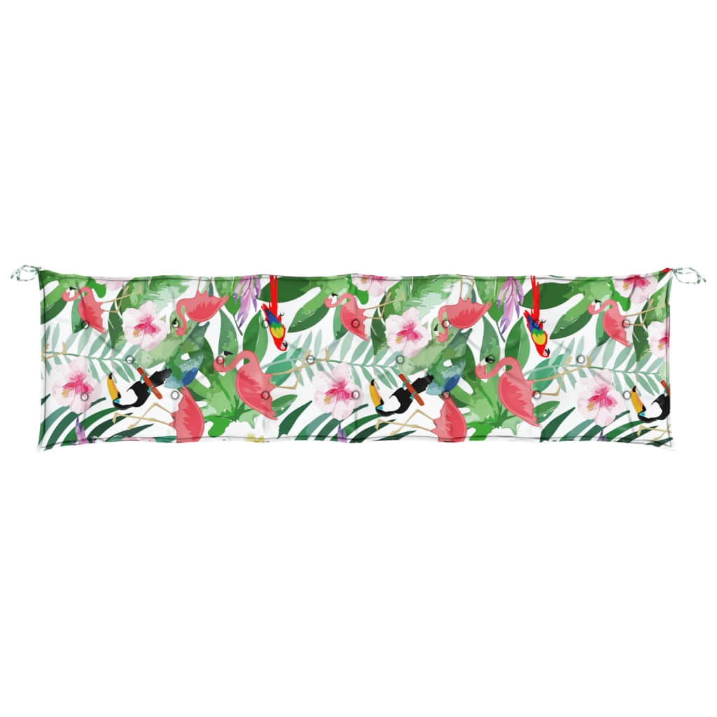 Gartenbank-Auflagen 2-tlg. Mehrfarbig 200x50x7 cm Stoff