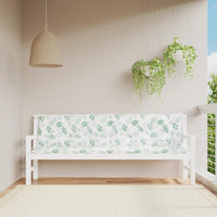 Thumbnail for Gartenbank-Auflagen 2-tlg. Blattmuster 200x50x7 cm Stoff