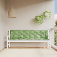 Thumbnail for Gartenbank-Auflagen 2-tlg. Blattmuster 200x50x7 cm Stoff