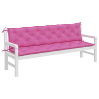 Thumbnail for Gartenbank-Auflagen 2-tlg. Rosa 200x50x7 cm Stoff