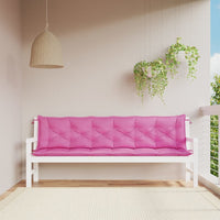Thumbnail for Gartenbank-Auflagen 2-tlg. Rosa 200x50x7 cm Stoff