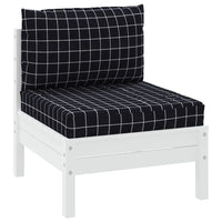 Thumbnail for Palettenkissen 2 Stk. Schwarz Karomuster Oxford-Gewebe
