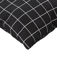 Thumbnail for Palettenkissen 2 Stk. Schwarz Karomuster Oxford-Gewebe
