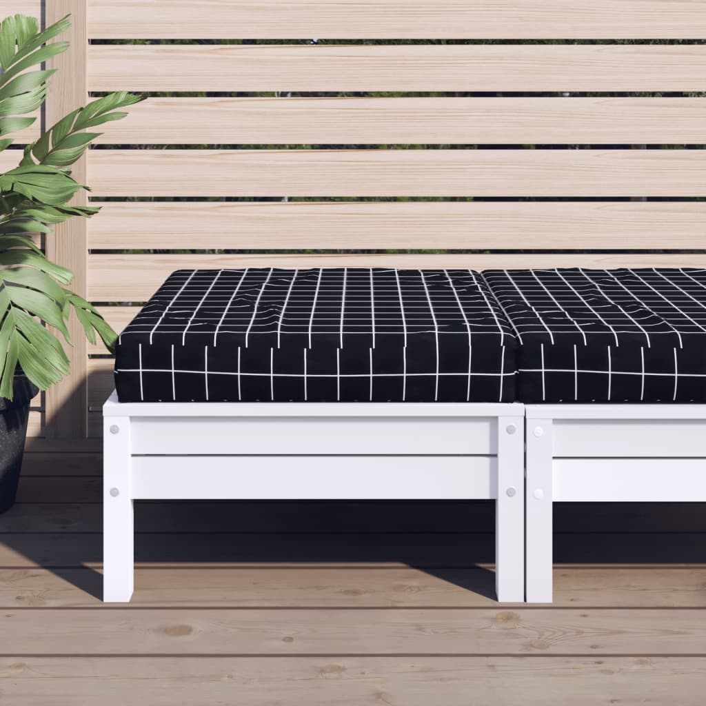 Palettenkissen Schwarz Karomuster 60x60x10 cm Oxford-Gewebe