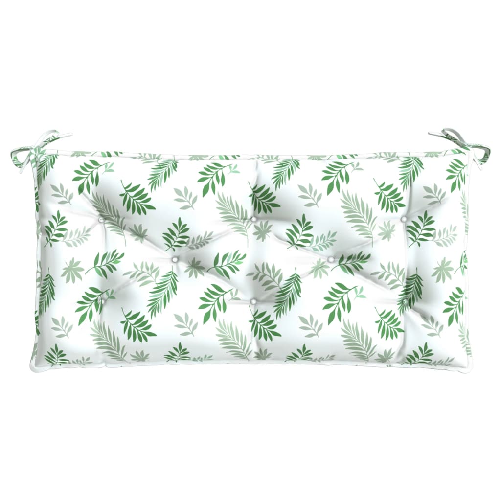 Gartenbank-Auflage Blattmuster 110x50x7 cm Stoff