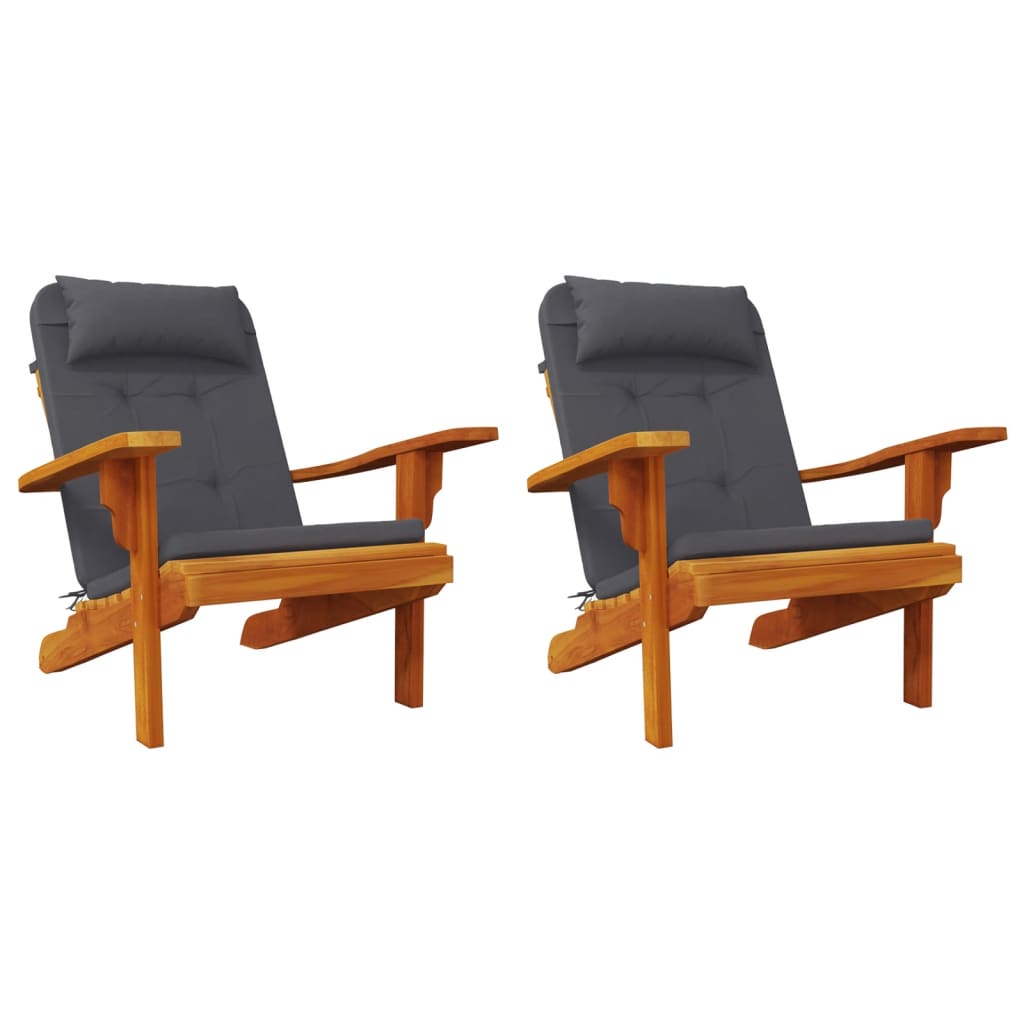 Adirondack-Auflagen 2 Stk. Anthrazit Oxford-Gewebe