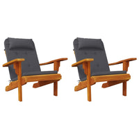 Thumbnail for Adirondack-Auflagen 2 Stk. Anthrazit Oxford-Gewebe