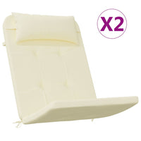 Thumbnail for Adirondack-Auflagen 2 Stk. Creme Oxford-Gewebe