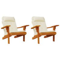Thumbnail for Adirondack-Auflagen 2 Stk. Creme Oxford-Gewebe