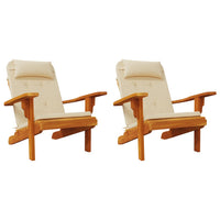 Thumbnail for Adirondack-Auflagen 2 Stk. Beige Oxford-Gewebe