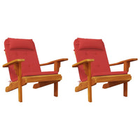 Thumbnail for Adirondack-Auflagen 2 Stk. Rot Oxford-Gewebe