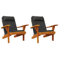 Thumbnail for Adirondack-Auflagen 2 Stk. Schwarz Oxford-Gewebe