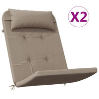 Thumbnail for Adirondack-Auflagen 2 Stk. Taupe Oxford-Gewebe