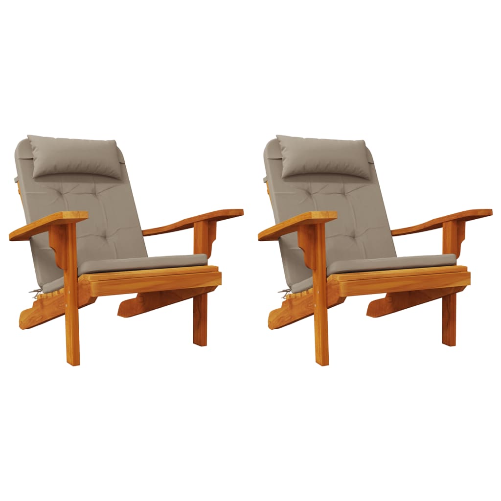 Adirondack-Auflagen 2 Stk. Taupe Oxford-Gewebe