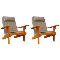 Thumbnail for Adirondack-Auflagen 2 Stk. Taupe Oxford-Gewebe