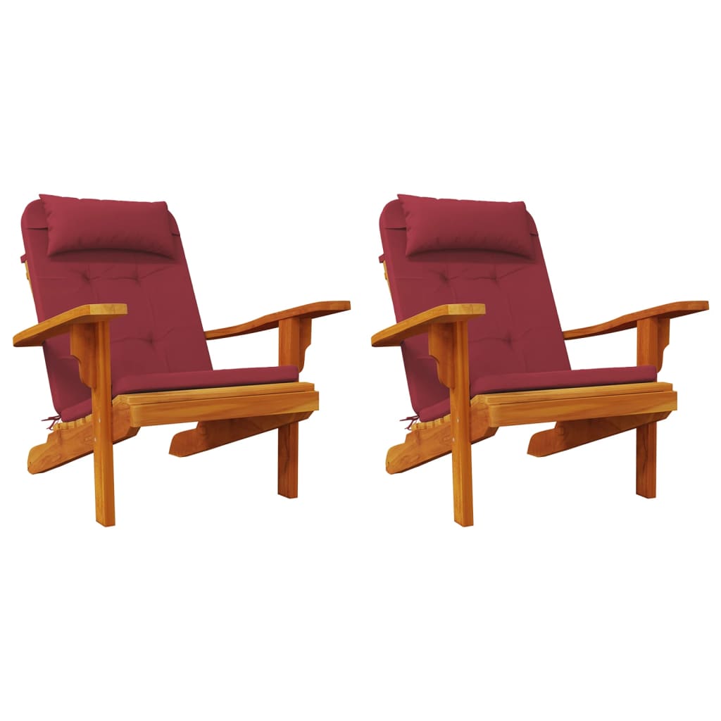 Adirondack-Auflagen 2 Stk. Weinrot Oxford-Gewebe