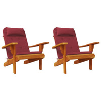 Thumbnail for Adirondack-Auflagen 2 Stk. Weinrot Oxford-Gewebe