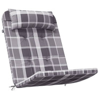 Thumbnail for Adirondack-Auflagen 2 Stk. Grau Karomuster Oxford-Gewebe