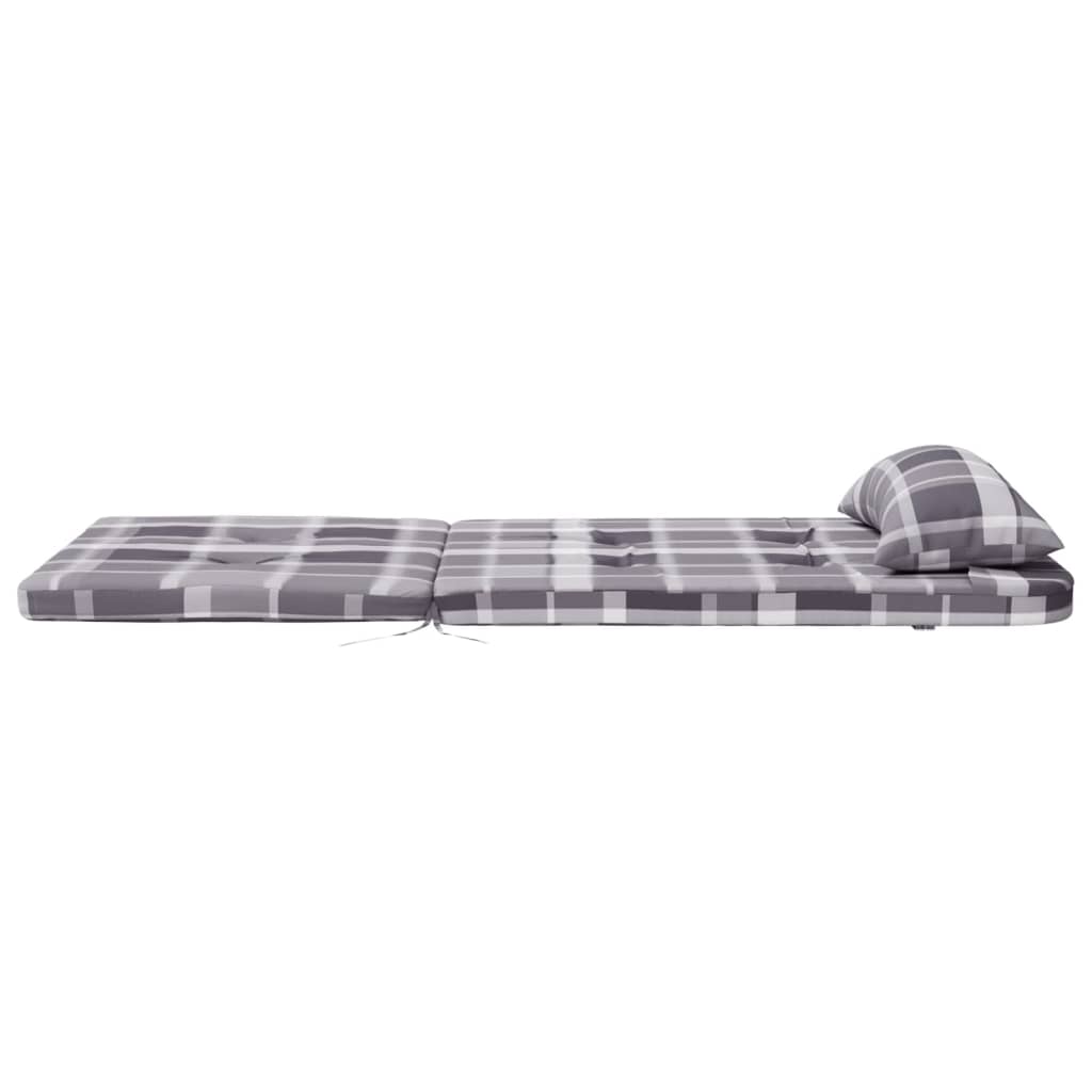 Adirondack-Auflagen 2 Stk. Grau Karomuster Oxford-Gewebe