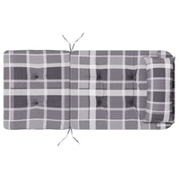 Thumbnail for Adirondack-Auflagen 2 Stk. Grau Karomuster Oxford-Gewebe