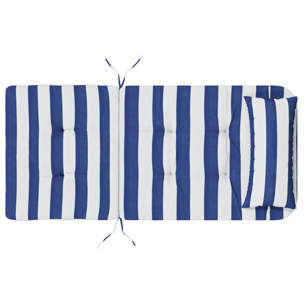 Adirondack-Auflagen 2 Stk. Blau & Weiß Gestreift Oxford-Gewebe