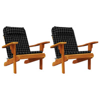 Thumbnail for Adirondack-Auflagen 2 Stk. Schwarz Karomuster Oxford-Gewebe