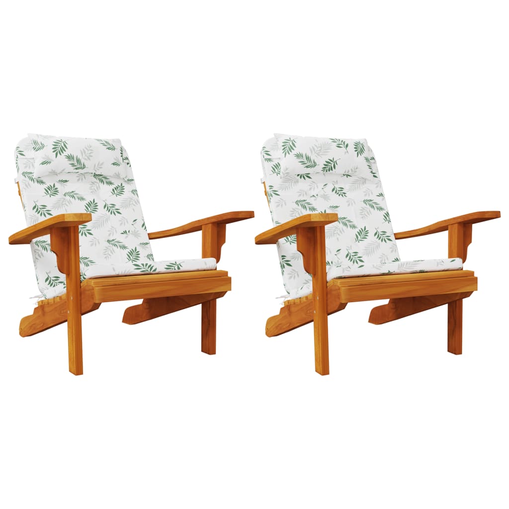 Adirondack-Auflagen 2 Stk. Blattmuster Oxford-Gewebe