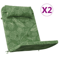 Thumbnail for Adirondack-Auflagen 2 Stk. Blattmuster Oxford-Gewebe
