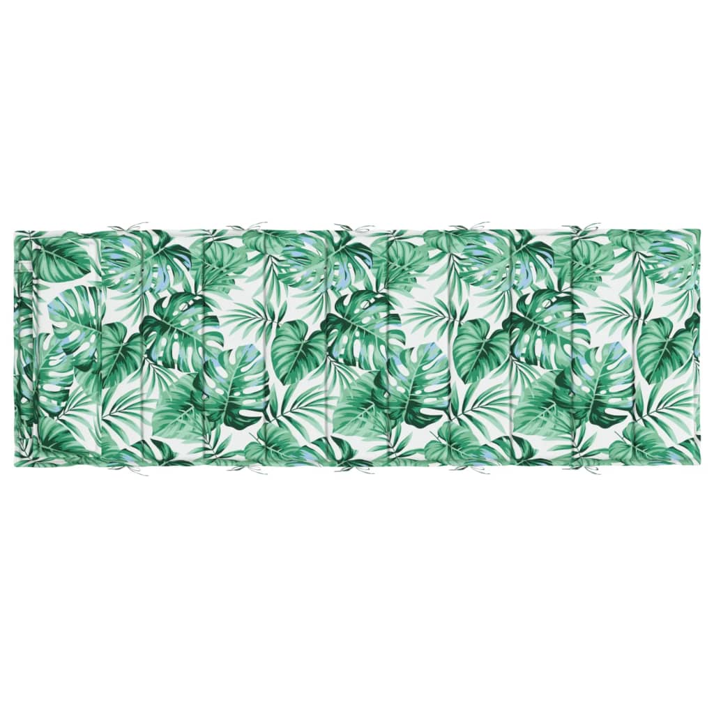 Sonnenliegen-Auflage Blattmuster 180x60x3 cm Oxford-Gewebe