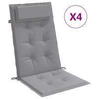 Thumbnail for Hochlehner-Auflagen 4 Stk. Grau Oxford-Gewebe