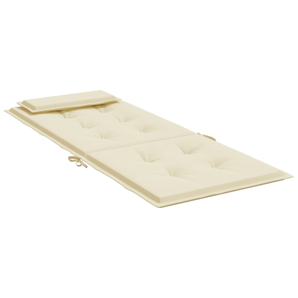 Hochlehner-Auflagen 2 Stk. Creme Oxford-Gewebe