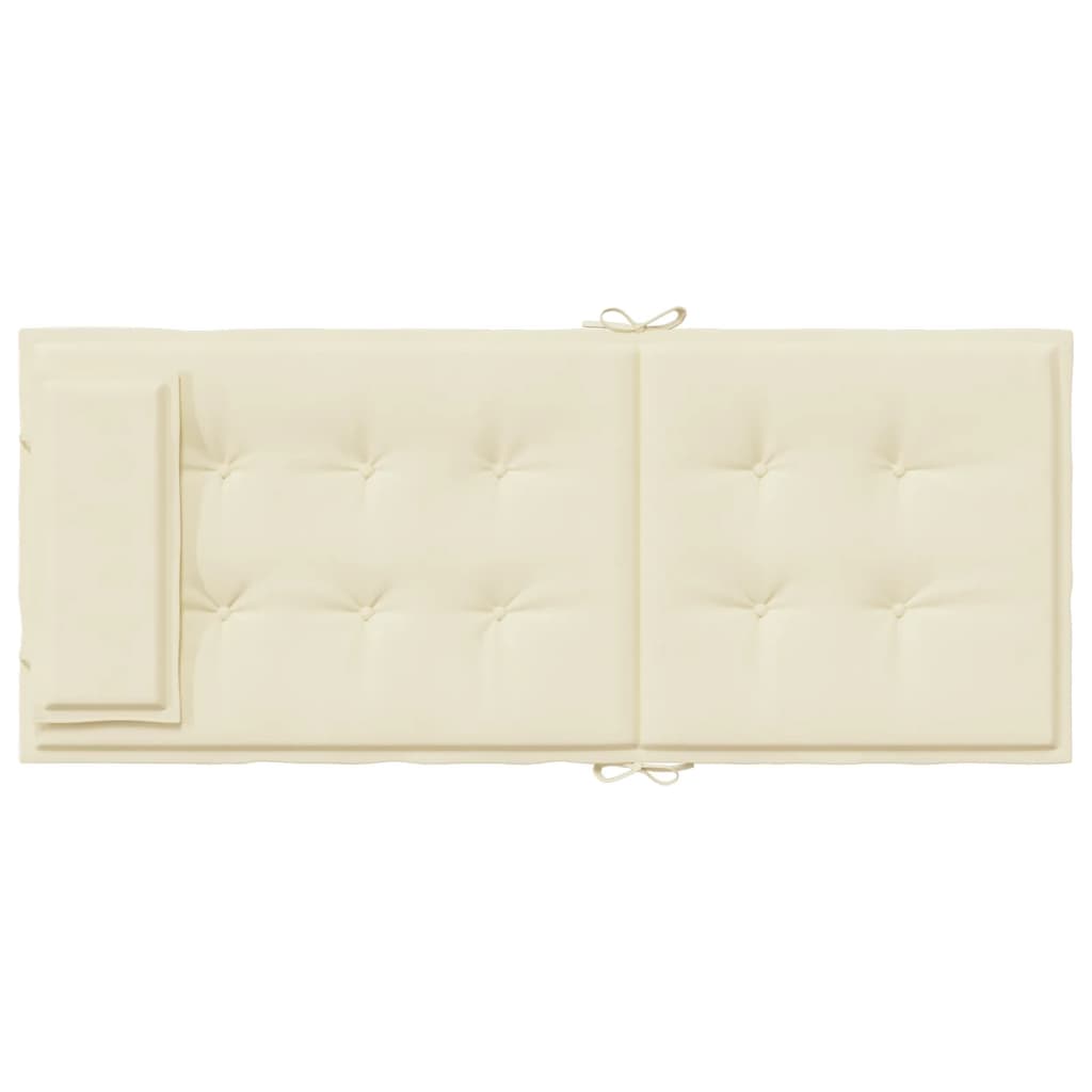 Hochlehner-Auflagen 2 Stk. Creme Oxford-Gewebe