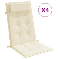 Thumbnail for Hochlehner-Auflagen 4 Stk. Creme Oxford-Gewebe
