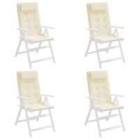 Thumbnail for Hochlehner-Auflagen 4 Stk. Creme Oxford-Gewebe