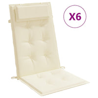 Thumbnail for Hochlehner-Auflagen 6 Stk. Creme Oxford-Gewebe
