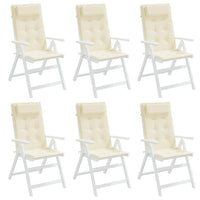 Thumbnail for Hochlehner-Auflagen 6 Stk. Creme Oxford-Gewebe