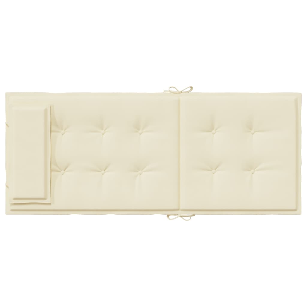 Hochlehner-Auflagen 6 Stk. Creme Oxford-Gewebe