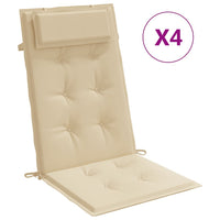 Thumbnail for Hochlehner-Auflagen 4 Stk. Beige Oxford-Gewebe