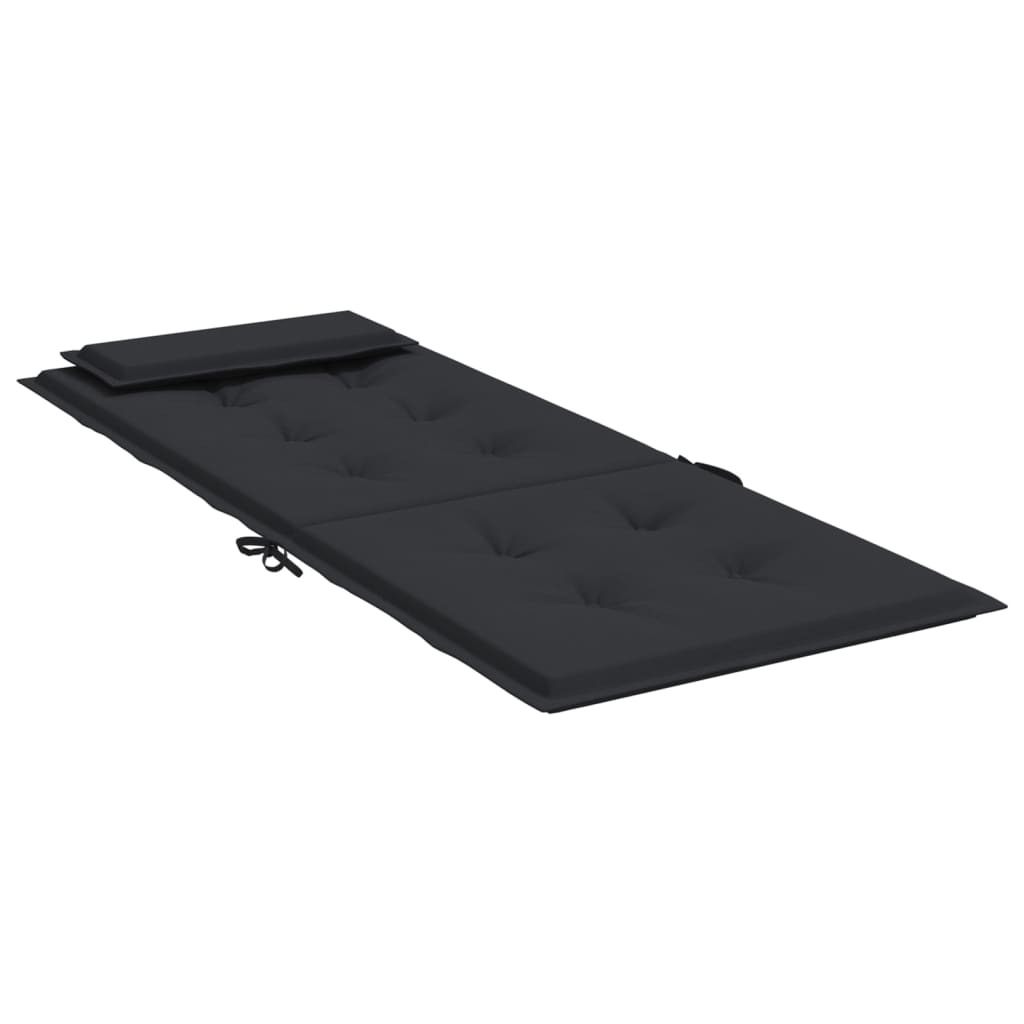 Hochlehner-Auflagen 2 Stk. Schwarz Oxford-Gewebe