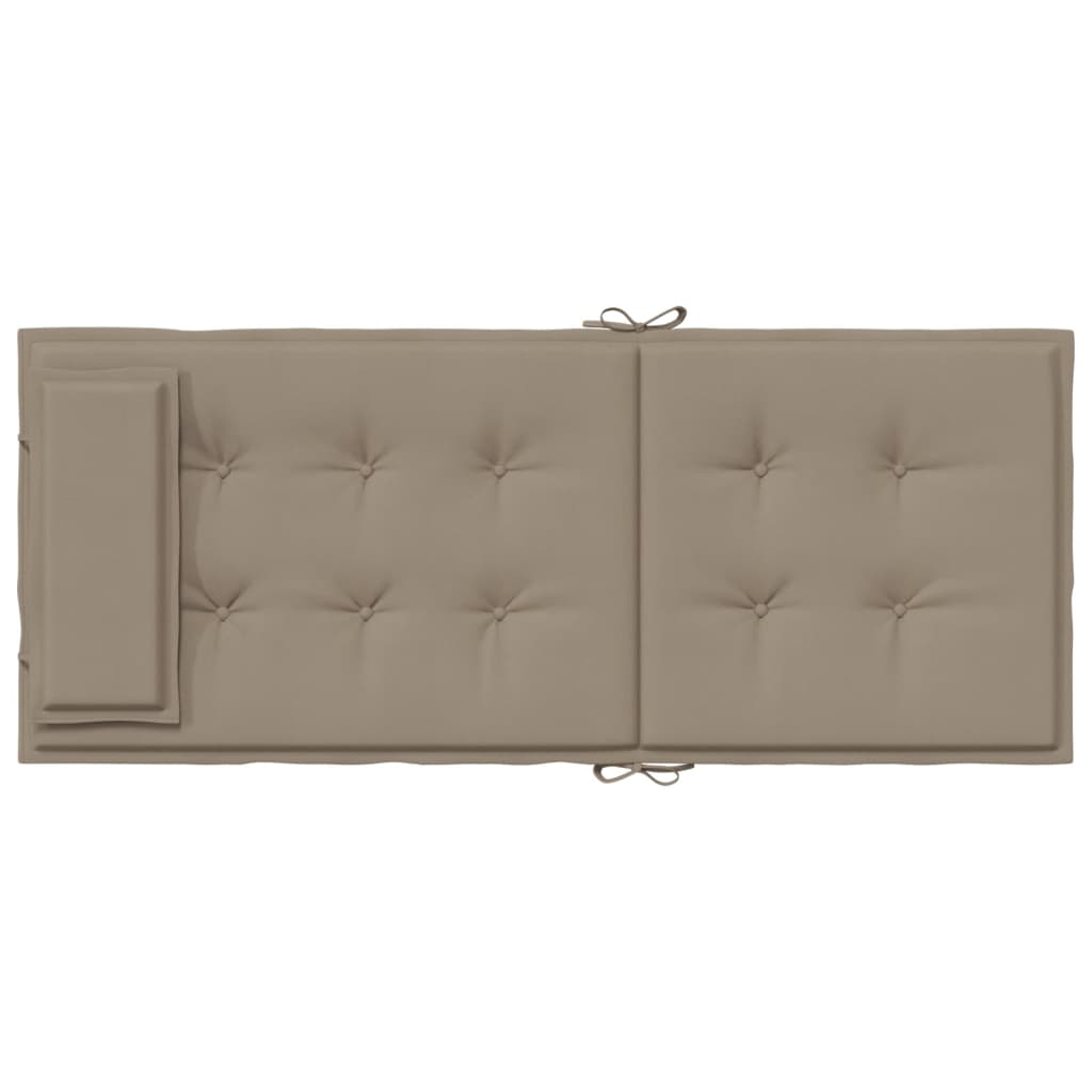 Hochlehner-Auflagen 2 Stk. Taupe Oxford-Gewebe