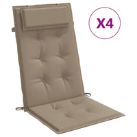 Thumbnail for Hochlehner-Auflagen 4 Stk. Taupe Oxford-Gewebe