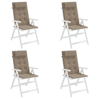 Thumbnail for Hochlehner-Auflagen 4 Stk. Taupe Oxford-Gewebe