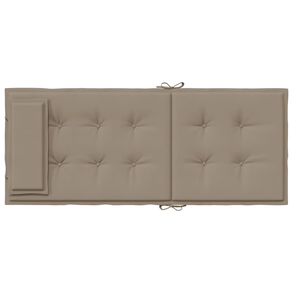 Hochlehner-Auflagen 4 Stk. Taupe Oxford-Gewebe