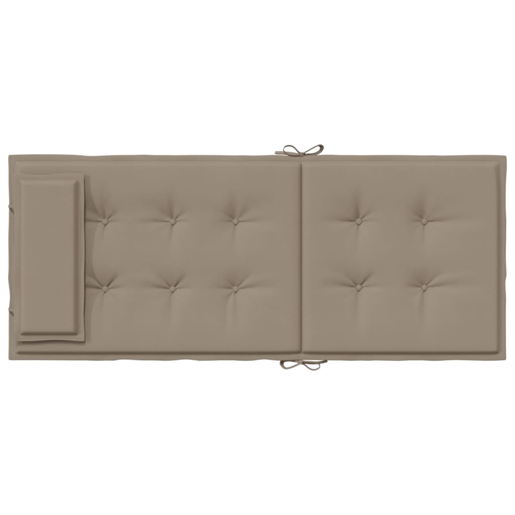 Hochlehner-Auflagen 6 Stk. Taupe Oxford-Gewebe