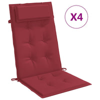Thumbnail for Hochlehner-Auflagen 4 Stk. Weinrot Oxford-Gewebe